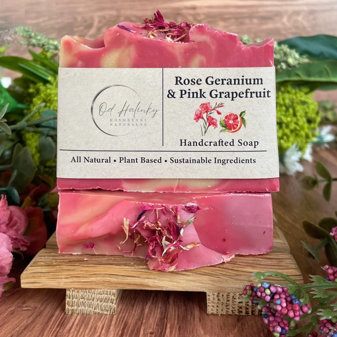 Mydło z różowego geranium i różowym grejpfrutem